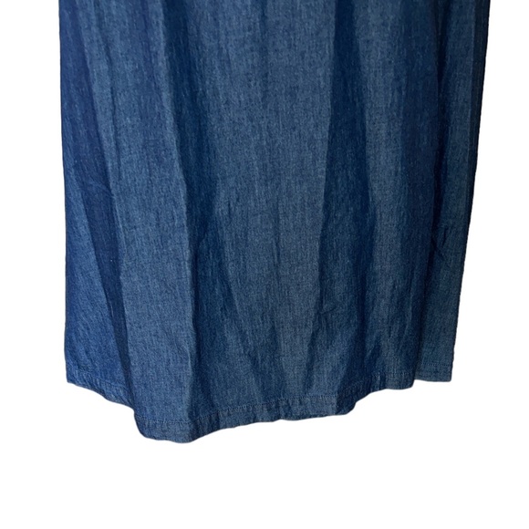 Draper James Dark Chambray Wrap Midi Dress - 6 - Picture 5 of 13